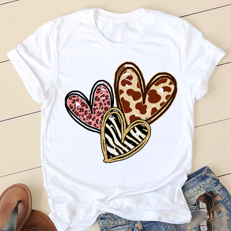 T-Shirts Women Leopard Cactus Fashion 90S Trend 2025 Spring Summer Clothes Graphic T Shirt Tops Lady Print Female Tee Shirt