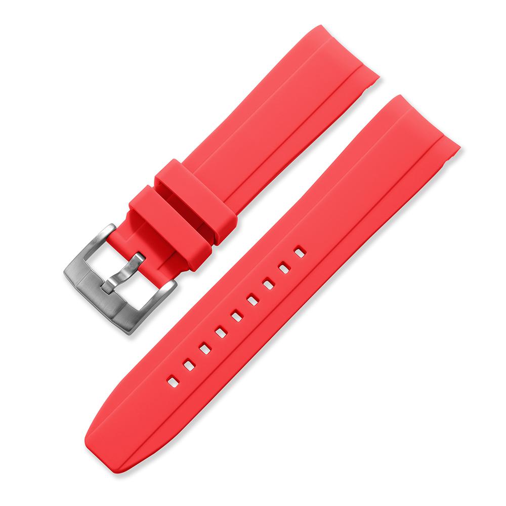 Silicone Soft Strap for Rolex for Omega Moonswatch Curved End Rubber Bracelet 20mm 22mm Men Women Sport Replacement Watch Band
