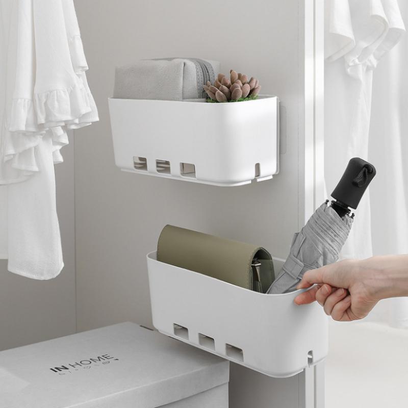 1Pc Multifunctional Kitchen Organize Punch Free Hanging Storage Holder Basket Drawer Shelf Removable Cookware Bathroom Household