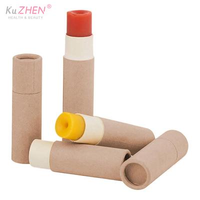 1 Stück leere Kraftpapier Drehstift-Hülse biologisch abbaubar Karton Kosmetik zylindrische Verpackung Lippenbalsam Deodorant Behälter