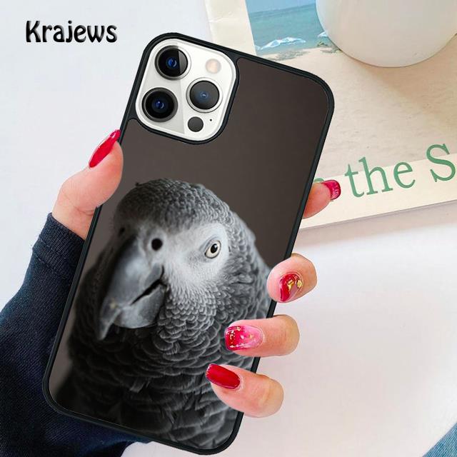 African Grey Parrot soft Phone Case Cover For iPhone 17 Air 16 15 14 plus 12 13 pro max coque Shell Fundas