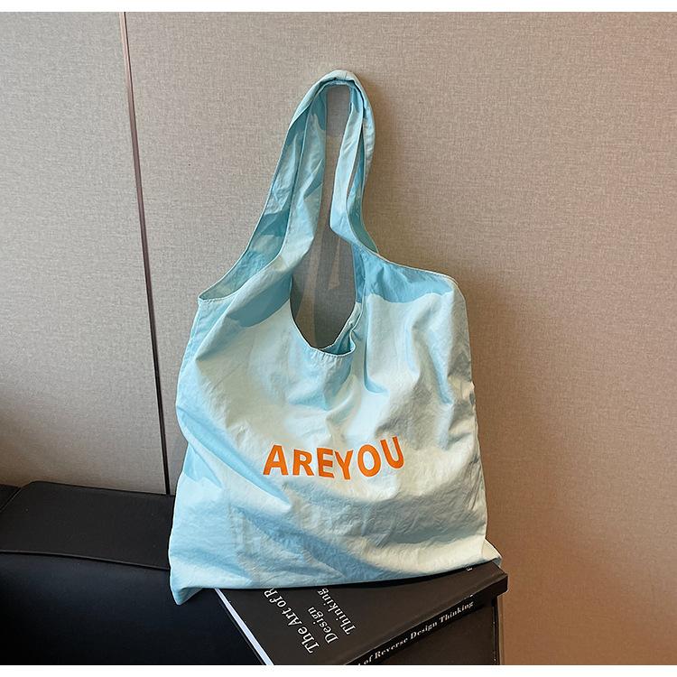 Bag New Large Capacity Shoulder Letter Printed Women's Bag Small Fresh Shopping Bag Versatile Cloth Bag Women