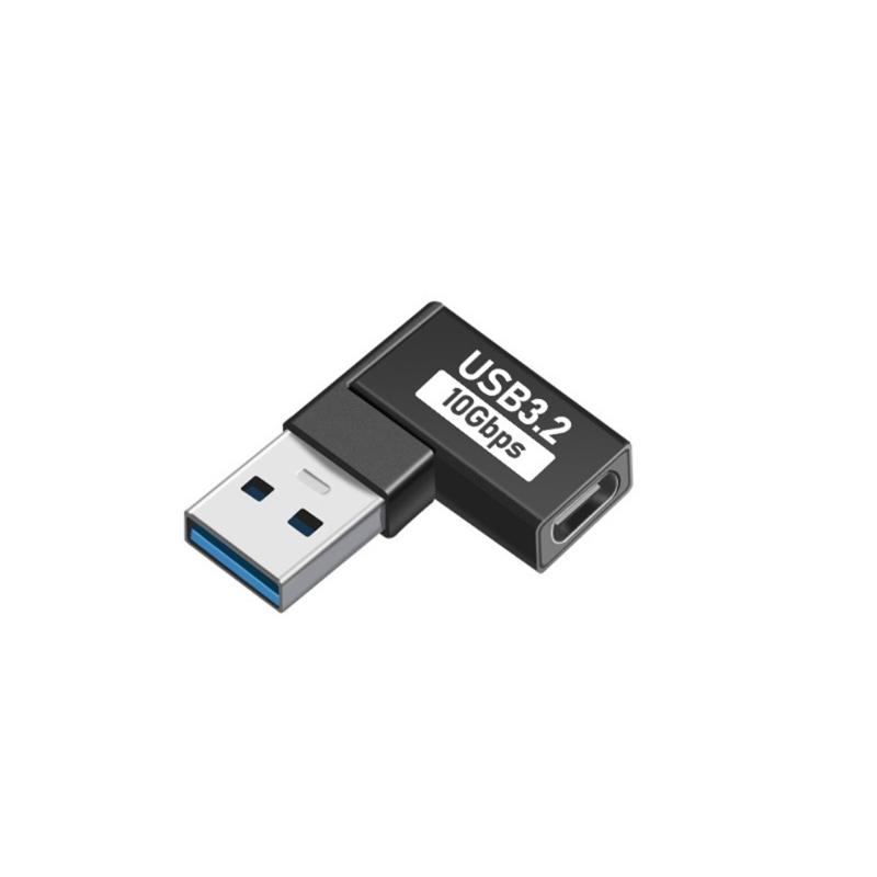 USB C 90 Derece Yan Açılı Konnektörler Hızlı Şarj Kablosu Adaptörü Dar Alanlar İçin Güvenli Seyahat Dostu