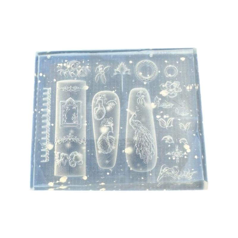 Reusable Nail Charm Silicone Mold For Chinese Emboss 3D Nail Art Creations And Creative Nail Embellishments