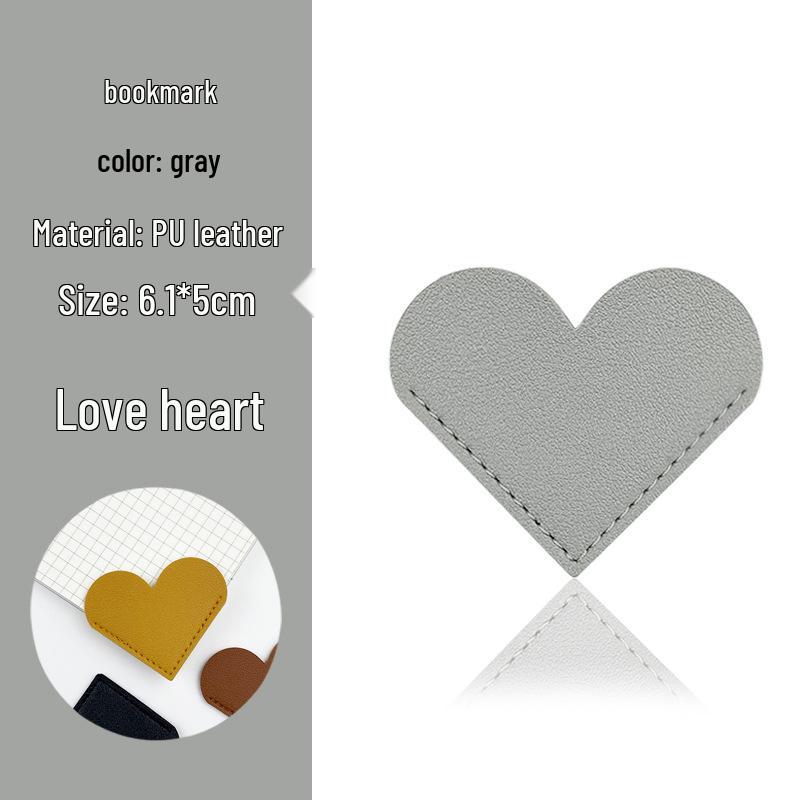Customizable Heart-Shaped Leather Bookmarks: Variety of Styles and Colors Available
