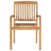 vidaXL Stapelbare Gartenstühle 4 Stk. Massivholz Teak