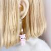Unique Flocking Animal Earrings Cartoon Cats Shaped Ear Rings Ornament Women Girls Accessory Stylish Party Accessories
