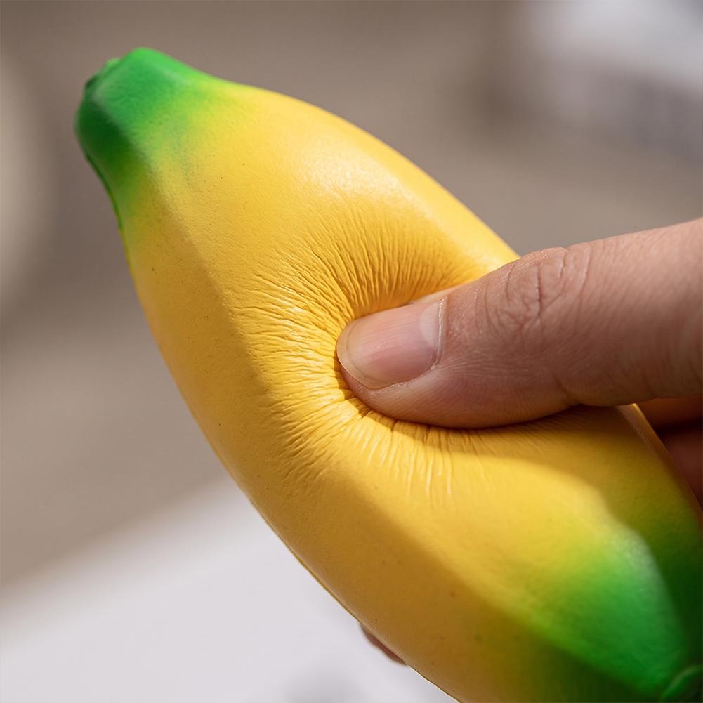 1Pc Banana Squishy Toys Stress Relief Slow Rebound Fidget Toys Banana Stress Ball Squeeze Toy Party Favors Classroom Prizes
