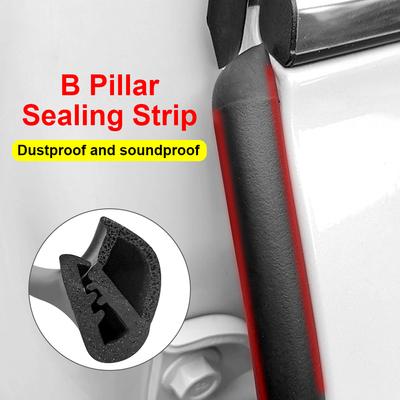 Car Door Edge Weatherstrip EPDM B Pillar Noise Windproof Protection Car Seal Strips 2Pcs Decoration Strip