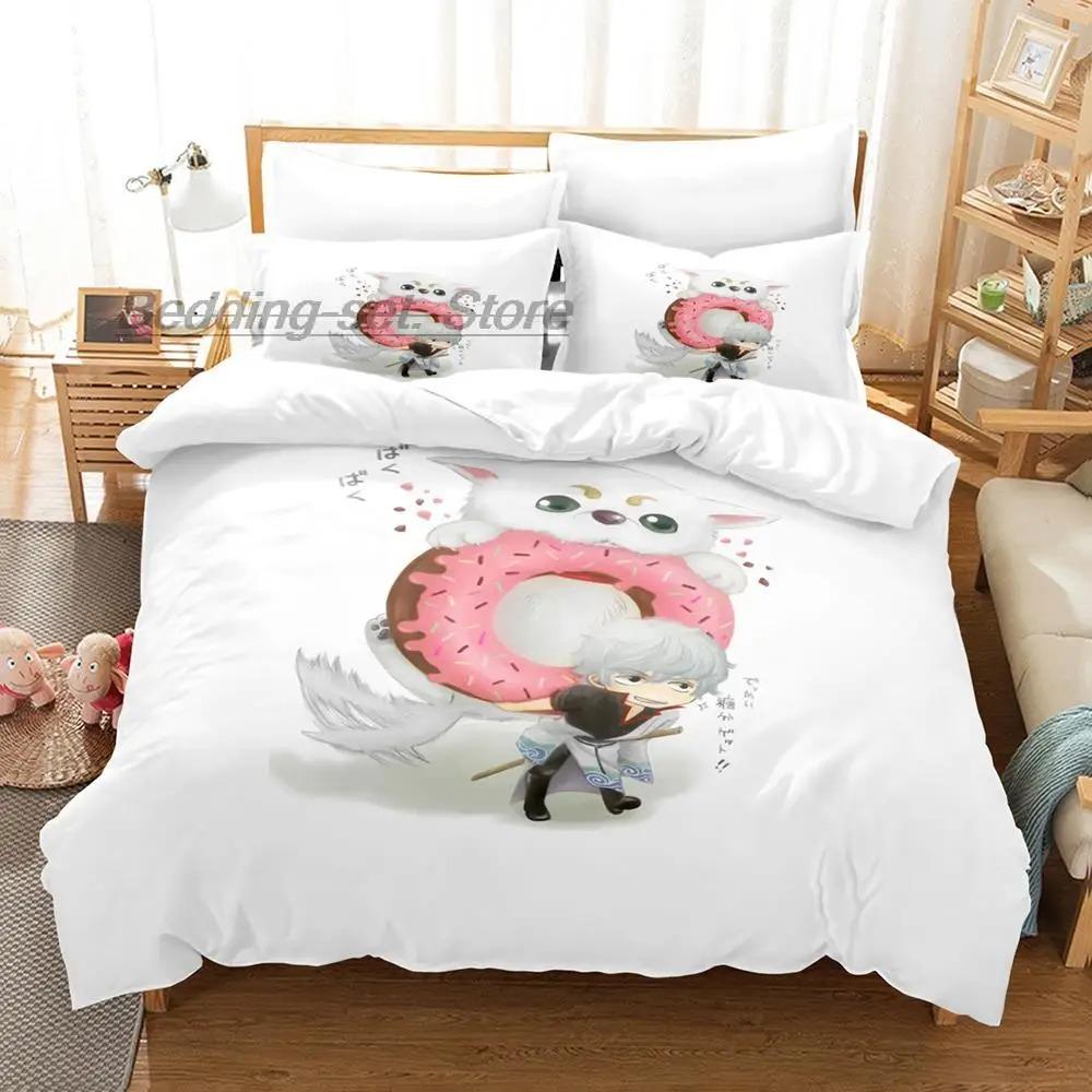 Gintama Bedding Set Single Twin Full Queen King Size Bed Set Aldult Kid Bedroom Duvetcover Sets 3D Print Anime Bed Sheet Set