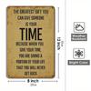 "Time Is the Greatest Gift" Metal Sign - Rustic Quote Decor for Meaningful Spaces