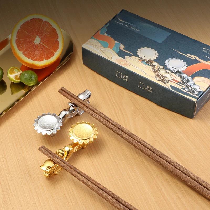 High Quality Zinc Alloy Chopstick Rest Stand Creative Household Chopsticks Spoon Faucet Rest Stand Hotel Table Supplies