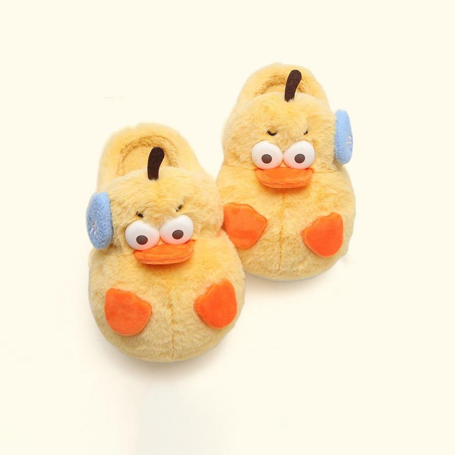 Mode Neu entzückender Wolken-Enten-Hausschuh für Damen bauschiger Komfort Indoor-Slipper ohne Ferse einfache Pantoletten Frau großer Hausschuh 45 Paarschuh