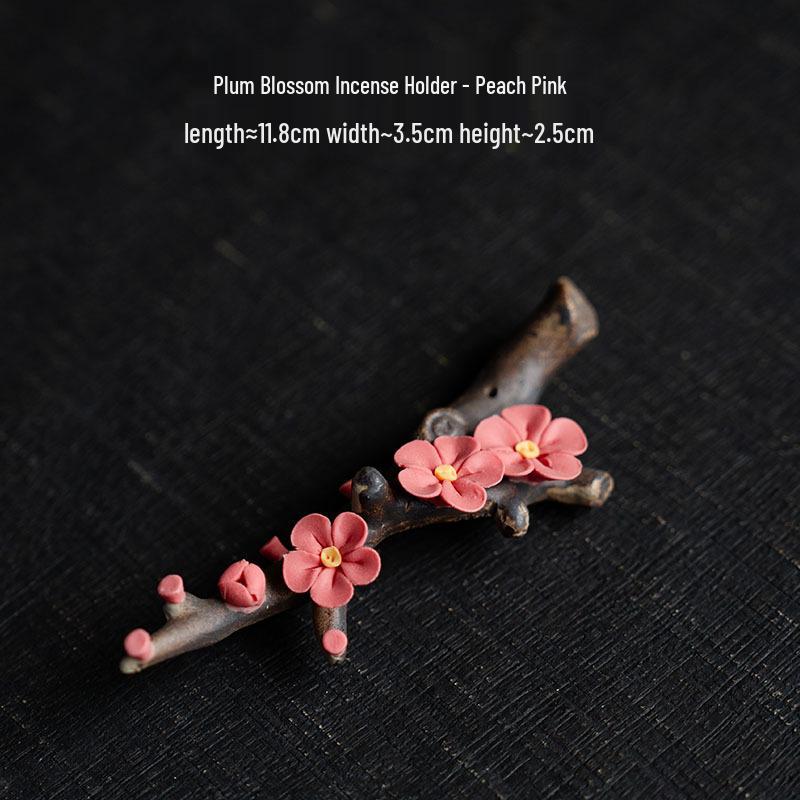 Керамическая фигурка-питомец для чая и держатель для благовоний  Цветок сливы , ручная работа, декор