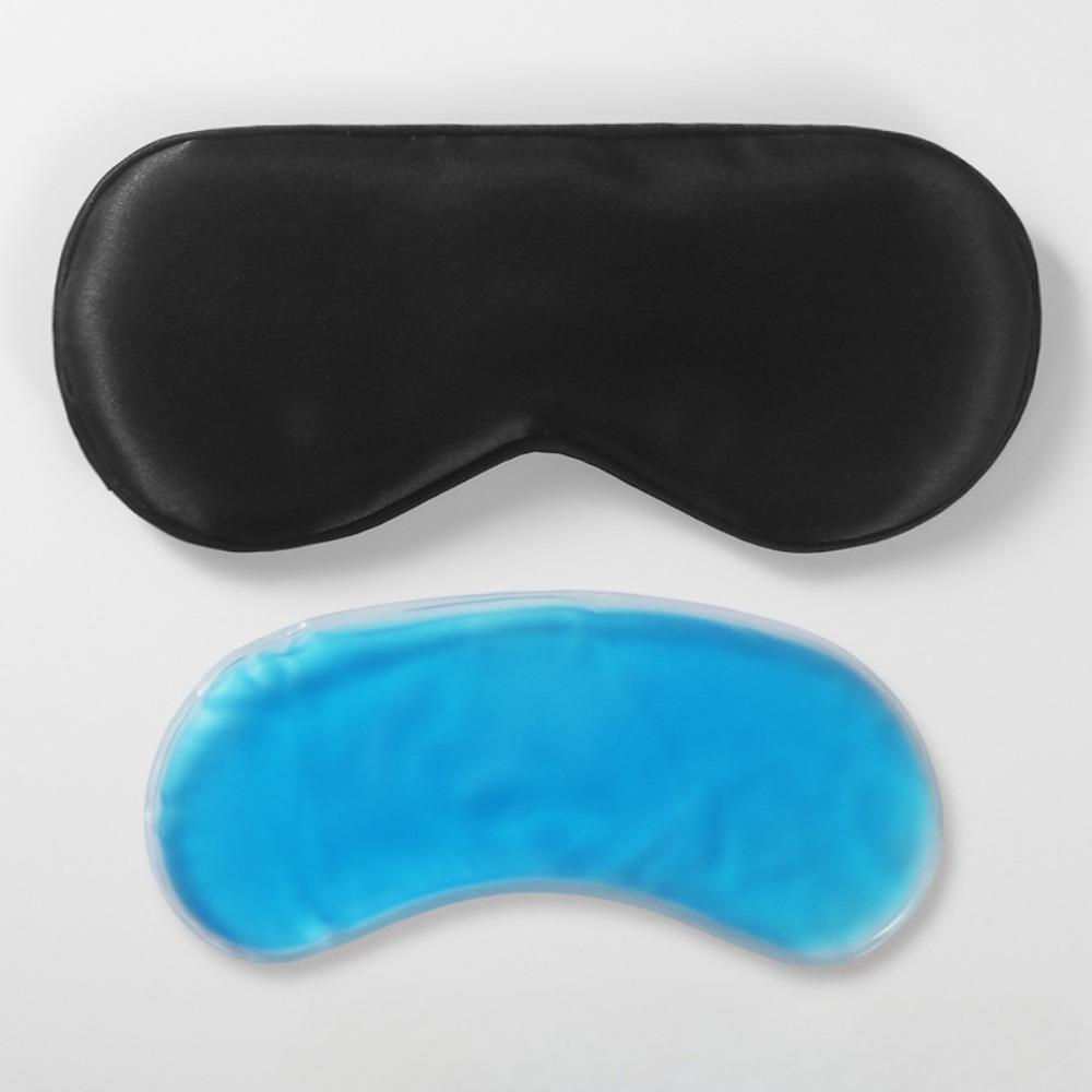 Breathable Blackout Eye Mask Double-sided Imitation Silk for Ice Hot Compress Sleep Travel Office Home