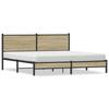 Metal Bed Frame Without Mattress Sonoma Oak Finish 160 X 200 Cm