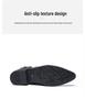 Men's Autumn Shiny Pointed Toe High-Top Chelsea Leather Boots - British Style, Formal or Casual.