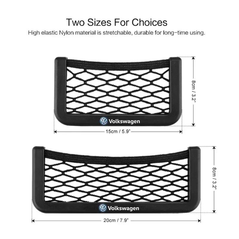 עבור VOLKSWAGEN VW רכב תיק אחסון מארגן פנימי כיס רשת לטלפון עבור Volkswagen Touareg Passat Beetle Tiguan Caddy Jetta Golf