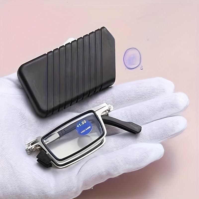 Portable Metal Folding Reading Glasses with Anti Blue Light and High-definition Scratch Resistant Lenses Unisex Gift