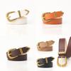 Vintage Retro Leather Belt With Alloy Buckle For Womens Fashion Accessories