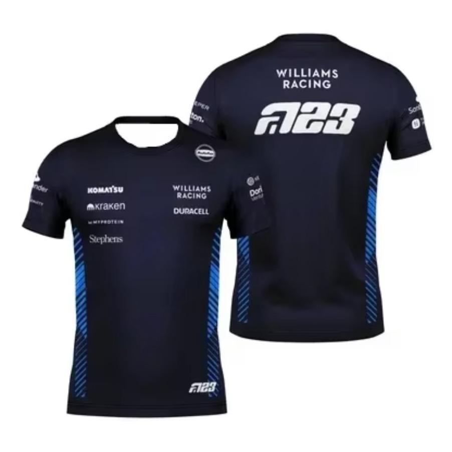 F1 Williams Team T-shirt Carlos Sainz Formule 1 Alex Alben T-shirt Mannen Vrouwen Kinderen Fans Shirt 3D Geprint T-shirt