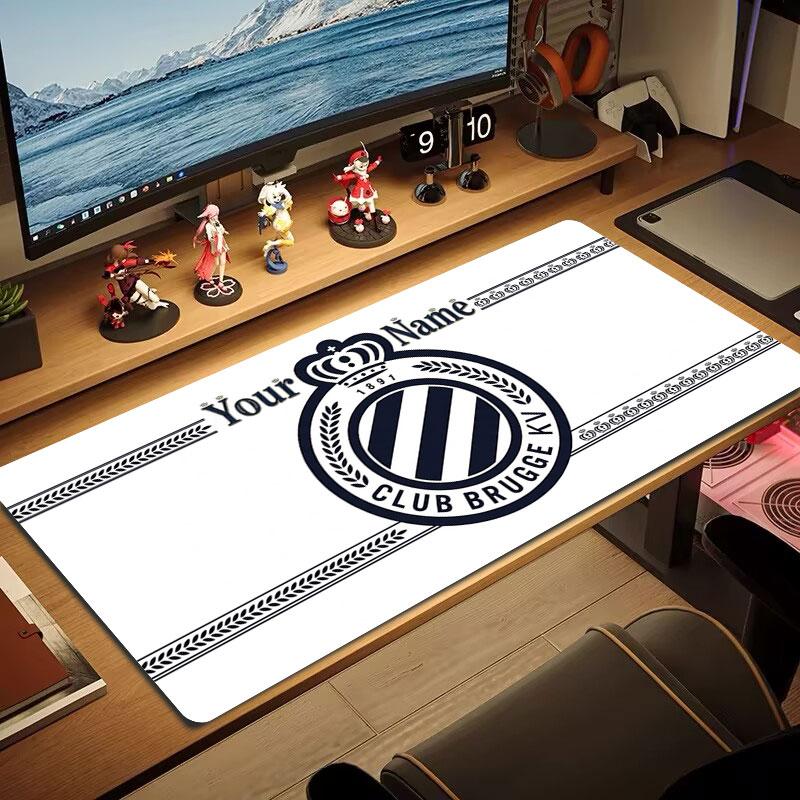 Club Brugge KV Custom Name Large Size Mouse Pad Large Gaming Table Cushion Non-slip Laptop Tablet Big Mousepad XXL Mat Mini PC Playmat With Lock Edge