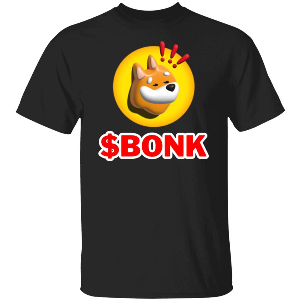 Bonk Coin Crypto Cryptocurrency Altcoin HODL Black T-Shirt UPC64 Unisex T-Shirt XXL