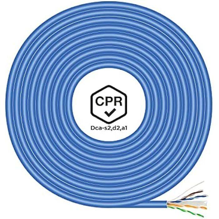 Câble réseau RJ45 Cat.6 UTP - AISENS - A135-0662 - 100m - Dca rigide - AWG24 - Bleu