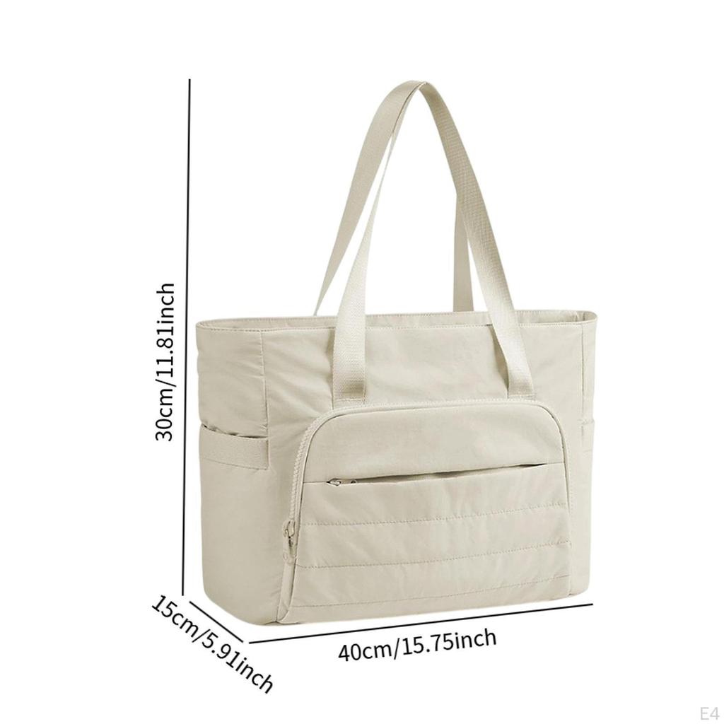 Gym Bag Women's Handbag with Yoga Mat Strap Stylish Portable Large Capacity Wear Resistant for