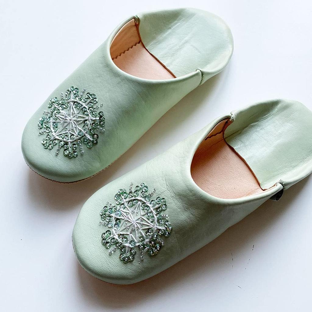 Babouche Stella Lime LL [dear Morocco] // // (26 cm)