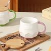 Creative and Simple English Ceramic Cups with LIDS Couple Mugs  High Appearance Level Coffee Cups  Fresh and Clean Water Cups  Milk Cups