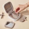 Solid Color Mirror Jewelry Box Detachable Necklace Storage Box Jewelry Storage Case  Vacation