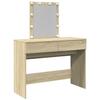 VidaXL Dressing Table with LED Sonoma Oak 100x40x130 Cm, Makeup Table, Bedroom Dressing Table, Dressing Table with 848194