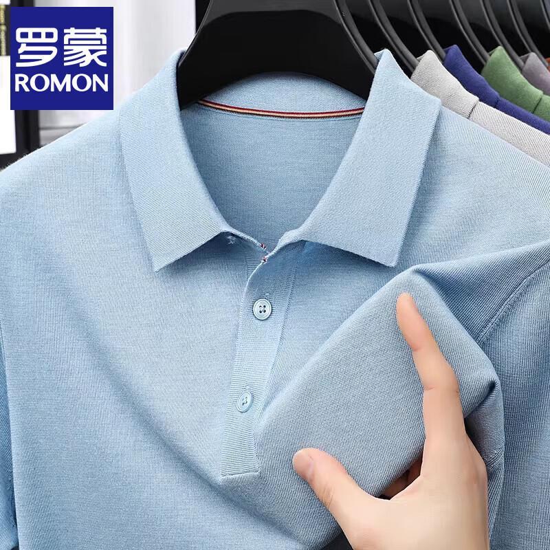 Romon Men s Lyocell Tencel Knit Polo Shirt 2XL
