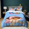 Cartoon Cute D-Dora Bedding Set 3Pcs Anime Duvet Cover Set 3D Digital Print For Girls Kids Boy Girl Bed Home Textile