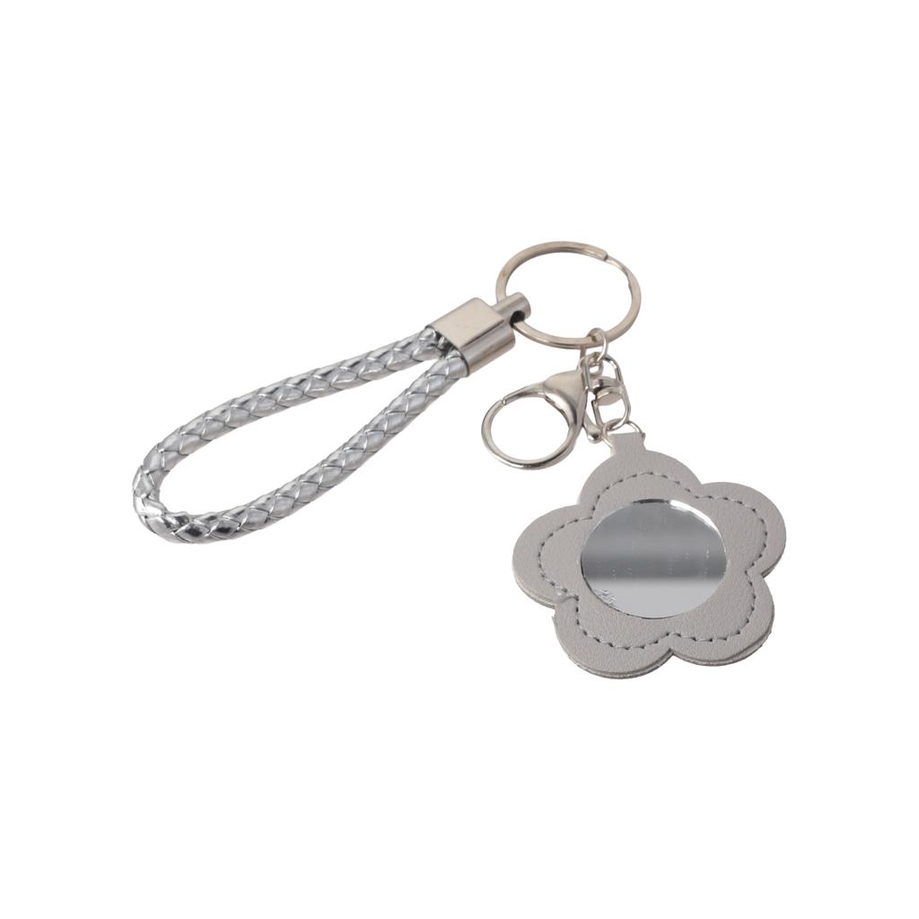 1 Τμχ Μίνι Καθρέφτης Μόδας Δέρμα Μακιγιάζ Φρεσκαρίσματος Μπρελόκ Κρεμαστό Φλοράλ Σχήμα Χαριτωμένος Καθρέφτης Μακιγιάζ Γούρια για Τσάντα Πολύχρωμος