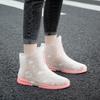 Women's Waterproof Transparent Jelly Rain Boots - Non-slip, Wear-resistant Short Outdoor Shoes