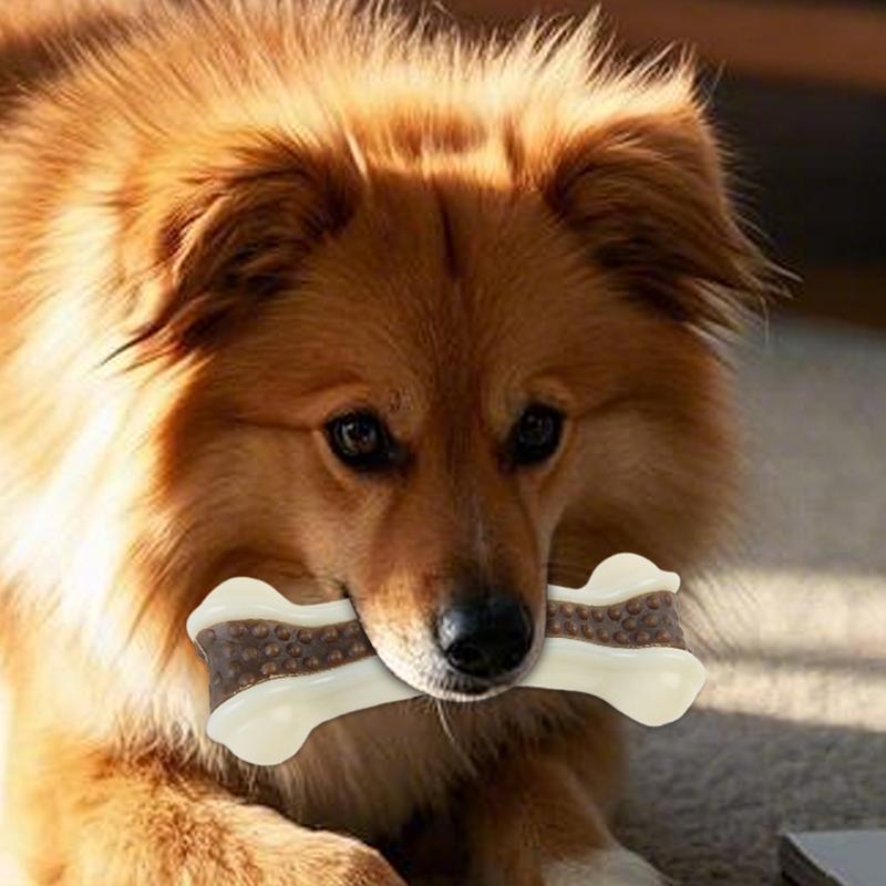 Dog Bone Toy Interactive Cleaning Teeth Boredom Relief Interactive Teething Training Bone Chewing For Small Medium Large Breed
