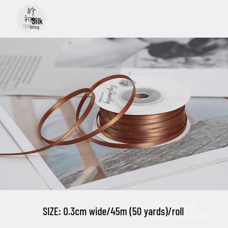 3mm Premium Double-Sided Satin Polyester Ribbon for Wedding Bows and Gift Packaging