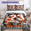3pcs Custom Name Basketball Bedding Set Duvet Cover Closure Includes 1 Duvet Cover & 2 Pillowcases, Soft and Comfortable for All Seasons.
