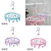 Durable Plastic Circular Hanging Drying Rack With 20 Clips For Socks Underwear Dorm Use