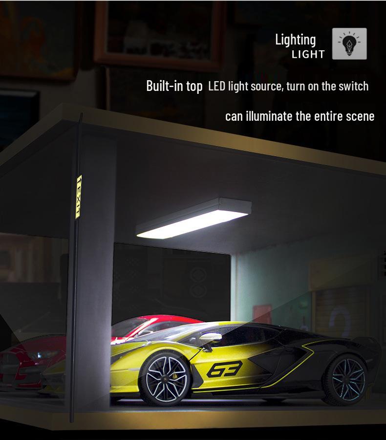 1:18 Scale 3D Parking Garage Display & Toy Car Storage Box