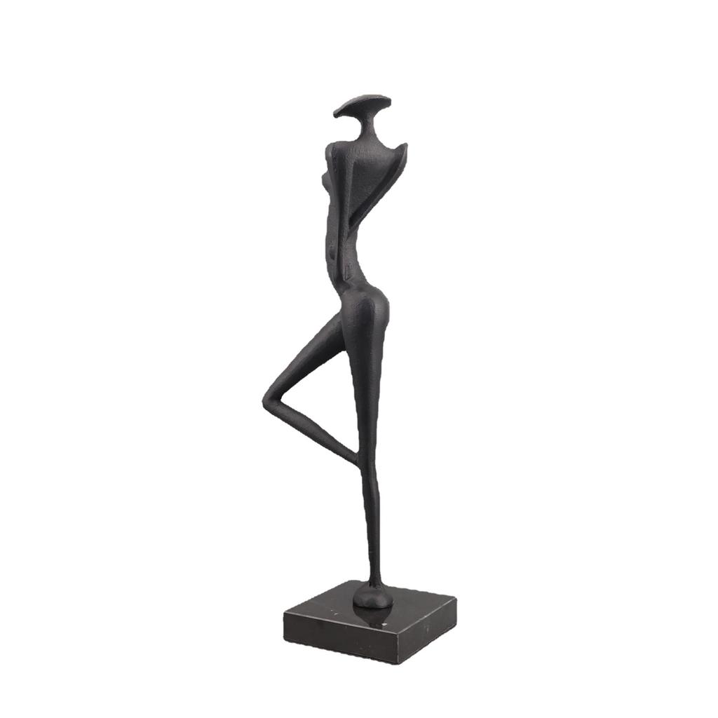 Cast Iron Figure Abstract People Sculpture Modern Art