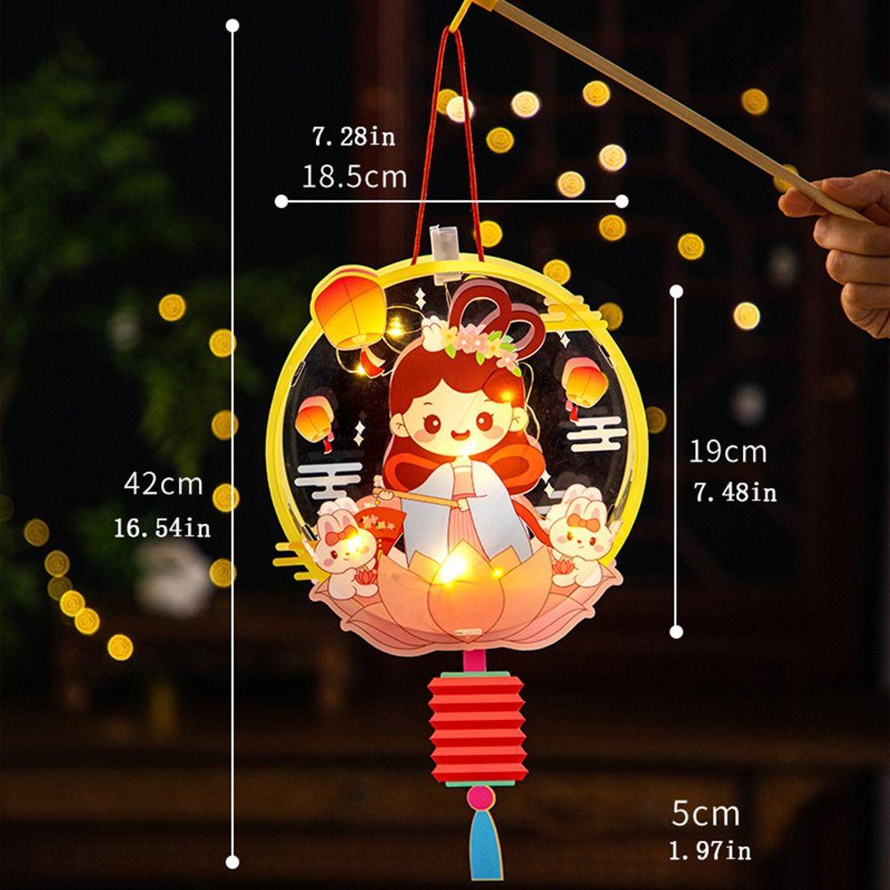 Waterproof Handheld Rabbit  Lantern Transparent Cartoon Rabbit Lamp  Party Decoration