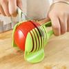 Multifunction Vegetable & Egg Slicer Tongs ABS Plastic Tomato Lemon Potato Cutting Holder Kitchen Slicing Tool