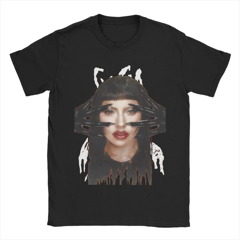 T-Shirt Vintage Ritratto a Pennellate Lady Gaga | T-shirt Streetwear Pop Music