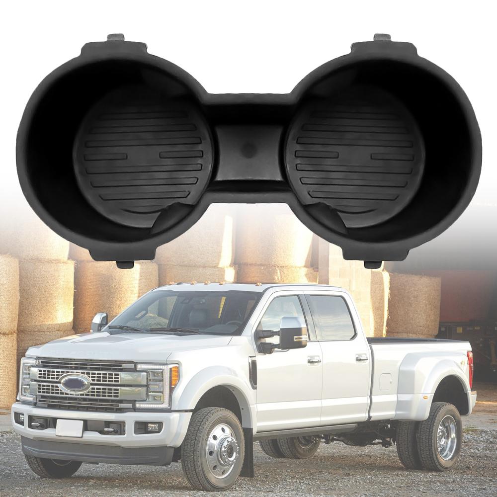 

For Ford F-250 F-350 Super Duty F-150 Black Ebony Rubber Cup Holder Insert CHINA