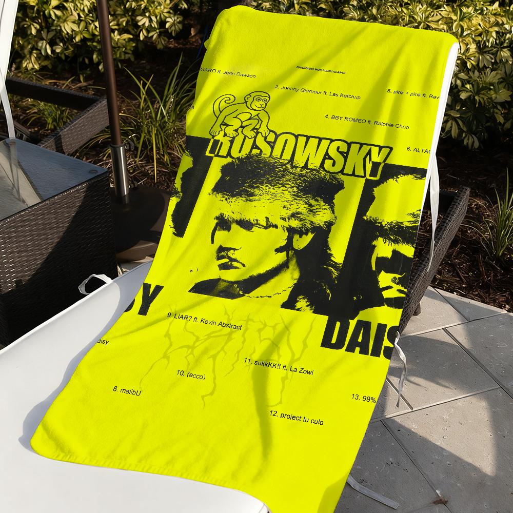 Singer R-Rusowsky Daisy Music Towel Soft Pool Gift For Travel Gym Shower Camping Quick Dry Sports Large Beach Towels