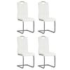 Day and Night - Day and Night Cantilever Dining Chairs 4 Pack White Fabric