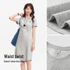 Semir Women's Slimming Knot Slit T-Shirt Dress